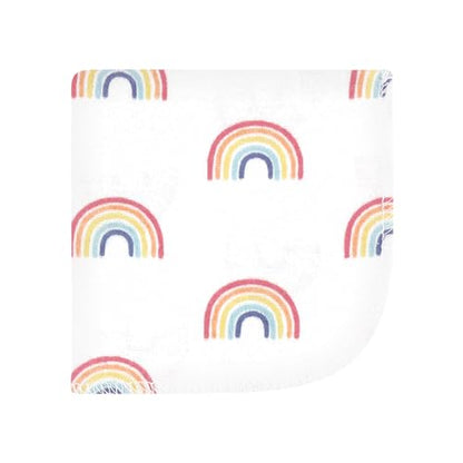 Hudson Baby Unisex Baby Flannel Cotton Poly Washcloths, Creative Rainbow 10Pk, One Size - color: Creative Rainbow 10pk