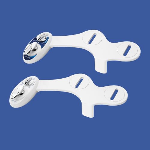 LUXE Bidet NEO 180 - Value 2-Pack Bidet Attachments, Self-Cleaning, Non-Electric (White & Blue)