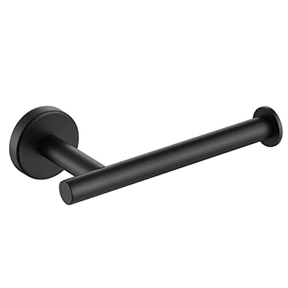 JQK Black Toilet Paper Holder, 5 Inch 304 Stainless Steel Thick 0.8mm Tissue Paper Dispenser, Matte Black Wall Mount, TPH120-PB - color: Black, size: Knob
