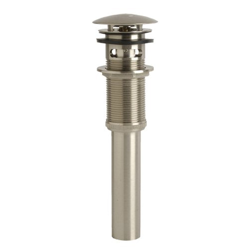 Danco Decorative Push-Button Sink Drain with Overflow in Brushed Nickel (89460) - color: Brushed Nickel, style: with Overflow