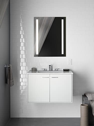 Kohler 99007-TLC-NA Verdera, Medicine Cabinet Mirror with Lights, Recessed or Surface Mount Bathroom, 24 in. W x 30 in. H - size: 24" W x 30"H, style: Lighted