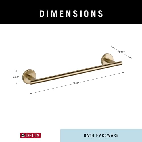 Delta Hand Towel Holder | 12 Inch Champagne Bronze Towel Bar for Bathroom, Kitchen | Trinsic Accessories
