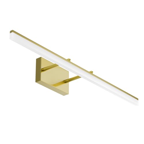Aipsun 31.5inch Brushed Brass Bathroom Vanity Light Fixtures Modern LED Light Fixtures Gold Vanity Lighing for Bathroom Wall Fixtures 5500K - color: Brushed Gold, size: 31.5 in
