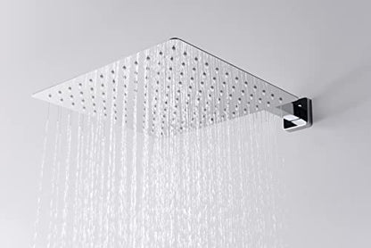 Cascada Digital 12” Wall Mounted Shower System with Single Handle & LCD Display, 3 Functions (Rainfall, Body jets & Handheld) (Polished Gold) - color: Polished Gold