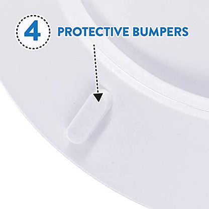 J&V Textiles Embroidered Soft Round Toilet Seat With Easy Clean & Change Hinge, Padded (Beige) - color: Beige