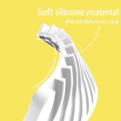 4-Pack Self Draining Soap Dish for Shower Bathroom Waterfall Silicone Soap Saver Tray Sponge Holder for Kitchen Sink Non-Slip Easy Clean (Black and White) - color: Black and White