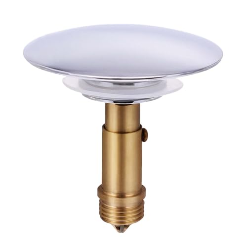 Cabilock Universal Bathtub Drain Stopper | 69mm Brass Pop Up Tub Stopper and Sink Plug Replacement | Bathroom Basin Water Catch Cover with Hair Strainer Filter, Easy to Install and Clean