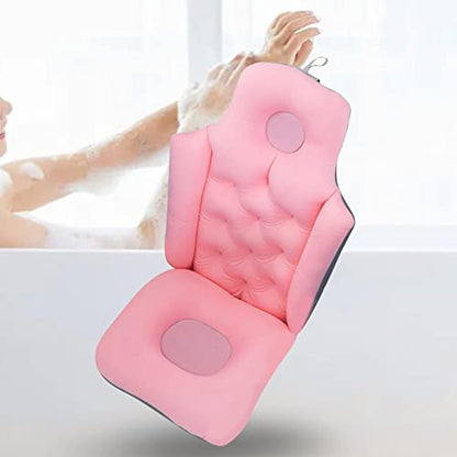MagiDeal Bath Pillow Back and Headrest Cushion Head Neck Shoulder Back Support Bath Tub Pillows Rest Mat Nonslip for Women Men SPA Accessories, Pink