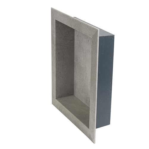 Palisade 17.5 in x 15.5 in Vinyl Shower Niche Frost Nickel | Waterproof Shower Insert - color: Frost Nickel