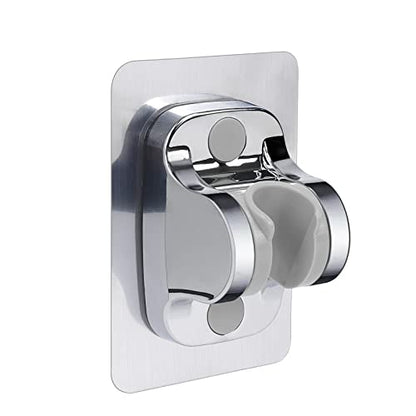 NearMoon Self Adhesive Shower Head Holder-Adjustable Handheld Shower Holder NO Drilling Wall Mount Waterproof (1 Pack, Chrome Finish) - style: Chrome Finish