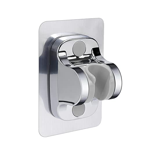 NearMoon Self Adhesive Shower Head Holder-Adjustable Handheld Shower Holder NO Drilling Wall Mount Waterproof (1 Pack, Chrome Finish) - style: Chrome Finish