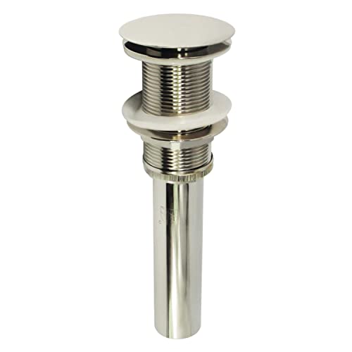 Kingston Brass EV8316 Coronet Push Pop-Up Bathroom Sink Drain Without Overflow, Polished Nickel 8.88 x 2.63 x 2.63