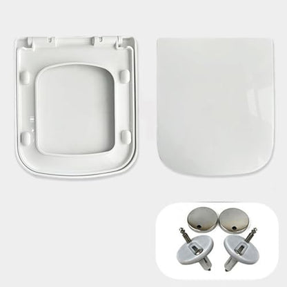 Toilet Seat - Soft Close Quick Release for Easy Cleaning, Top Fix Installation with Adjustable Hinges - Ideal for Bathroom Upgrade - size: 910