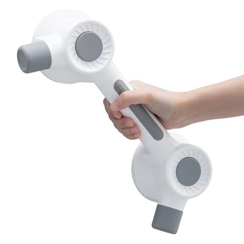 TAILI Shower Grab Bars,Shower Handles,Super Strong Adhesive,350lbs,Grey | Fits Microcrack Tile,Safety for Bathtubs,Toilet,Elderly&Seniors,Bathroom Grip Rails,No Drilling Removable Waterproof,12.8" - style: 1 Pack-Adhesive
