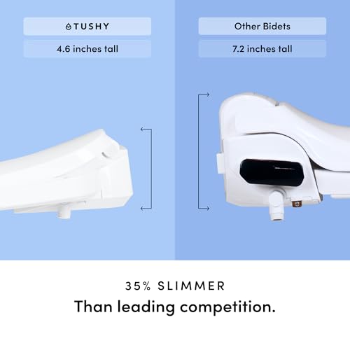 TUSHY Cloud Electric Bidet Heated Toilet Seat, Elongated | Instant Warm Water, Adjustable Air Dryer, Self-Cleaning Nozzle and Filter, Night Light, Soft-Close Lid, GFCI Outlet Required - style: Cloud Elongated Bidet Seat