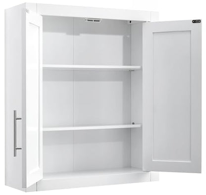 Crosley Furniture Savannah 3-Piece Wall Kitchen Storage Cabinet, Cabinets for Laundry, Bathroom, White - color: White, style: 3-Piece Bathroom Cabinet