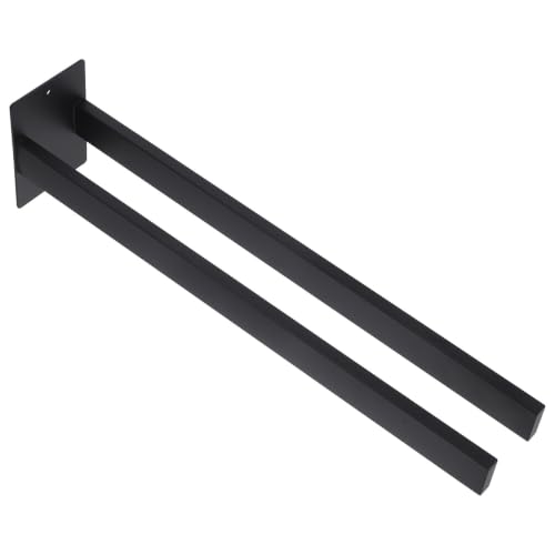 Double Towel Rack for Drying Wall Mounted Stainless Steel Black Dual Rod Design Towel Holder for with Tools and Instructions Bathroom Kitchen Small Items