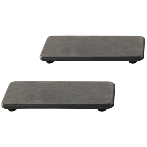 NiuYichee 2 Pcs Water Absorbing Stone Trays, Kitchen/Bathroom Sink Soap Dish, Diatomite Tray Used for Hand Soap & Cosmetic Bottles in The Modern Home, 3.15" W x 6.3" L, Dark Gray - color: Dark Gray, size: 6.3" x 3.15"