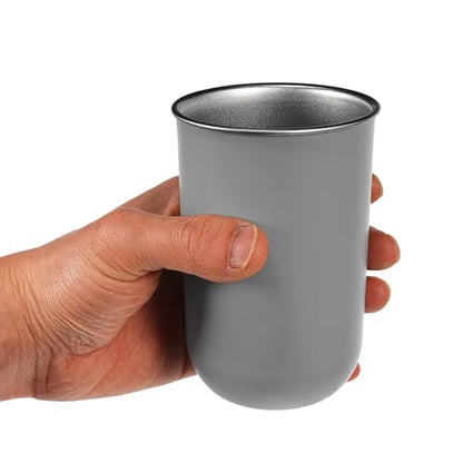 Bathroom Tumbler Cup, 304 Stainless Steel Pp Plastic Toothbrush Holder, Reusable Mouthwash Cup for Vanity Home Hotel Office