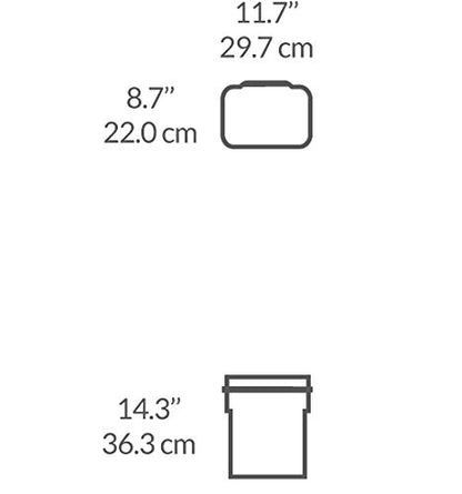 simplehuman 10 Liter / 2.6 Gallon In-Cabinet Trash Can Heavy-Duty Steel Frame, Black - size: 10L In-Cabinet