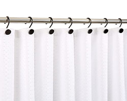 CHICTIE Black Shower Curtain Hooks, 12 Pieces, Metal, Shower Curtain Rings, Modern Decorative Design - color: Black