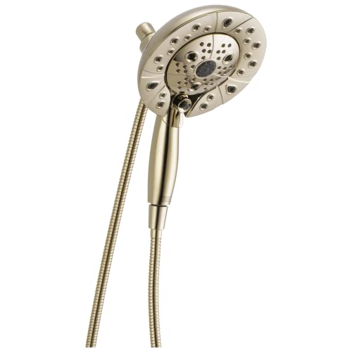 Delta Faucet 5-Spray In2ition Dual Shower Head with Handheld Spray, H2Okinetic Shower Head with Hose, Showerheads, Handheld Shower Heads, Magnetic Docking, Polished Nickel 58480-PN-PK - color: Polished Nickel