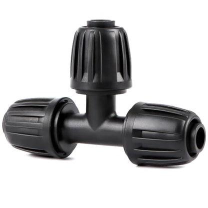12 Pieces 1/2 Inch Drip Irrigation Tee Fittings, 1/2'' Drip Line Barbed Locked Tee Connectors for 1/2 Inch Irrigation Tubing (1/2" ID x 0.650" OD) Anti-leak 3-Way Irrigation System Parts - size: 1/2" Nut Tee 12 Pcs