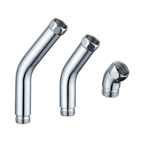 Shower Elbow Adapter for Handheld Shower Head 45 Degree Connectors Stainless Steel Construction Polished Chromes Finish - color: Short