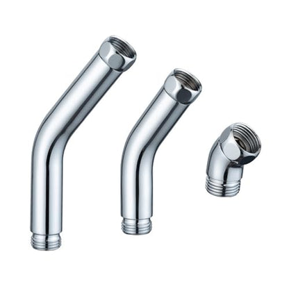 Shower Elbow Adapter for Handheld Shower Head 45 Degree Connectors Stainless Steel Construction Polished Chromes Finish - color: Short