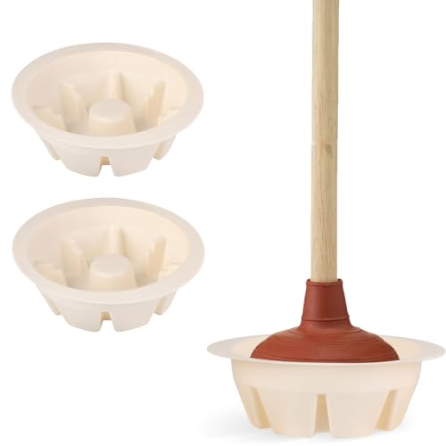 Impresa Universal Plunger Holder Caddy - Pack of 3, White Toilet Plunger Holders & Sink Storage - Easy-Clean Drip Tray - Plastic Bathroom Accessories Organizer