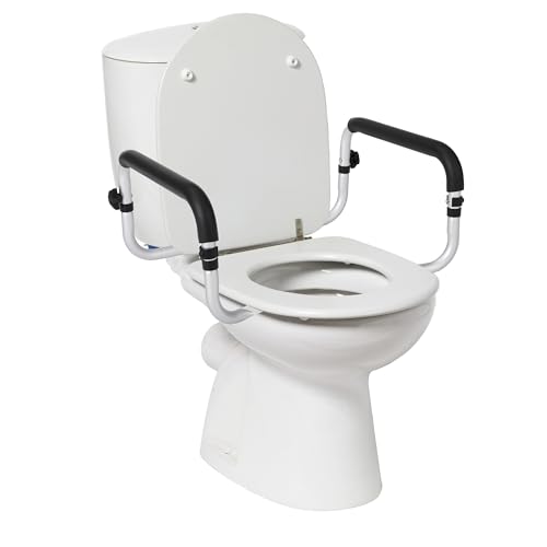 BIRDROCK HOME Toilet Seat Safety Rail for Seniors | Handrail Support Safety Frame for Bathroom | Easy Install - Elderly, Handicap, Bariatrics, Medical Disabled | Raised, Elevated, Assistance, Commode