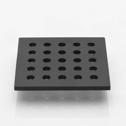 3.75 Inch Square Shower Drain Cover 95MM Floor Drain Grate (Black) - color: Black
