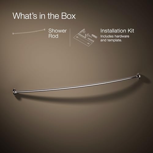 KOHLER K-9351-TT EXPANSE CURVED SHOWER ROD - CONTEMPORARY, Vibrant Titanium - color: Vibrant Titanium