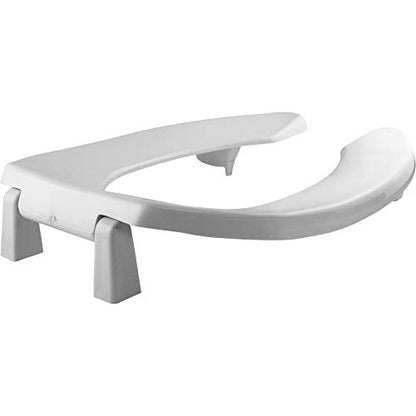 BEMIS 2L2155T 000 Medic-Aid 2" Lift Raised Open Front Plastic Toilet Seat, ELONGATED, Long Lasting Solid Plastic, White - style: Open Front Seat - 2-Inch Lift