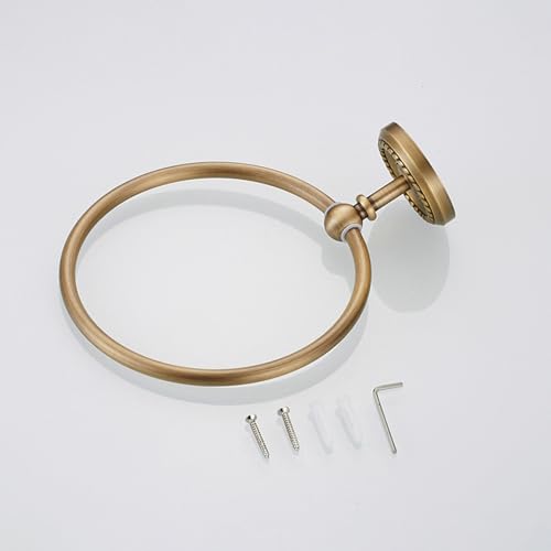 Antique Bronze Towel Ring for Bathroom Hand Towel Holder Wall Mounted - color: Towel Ring