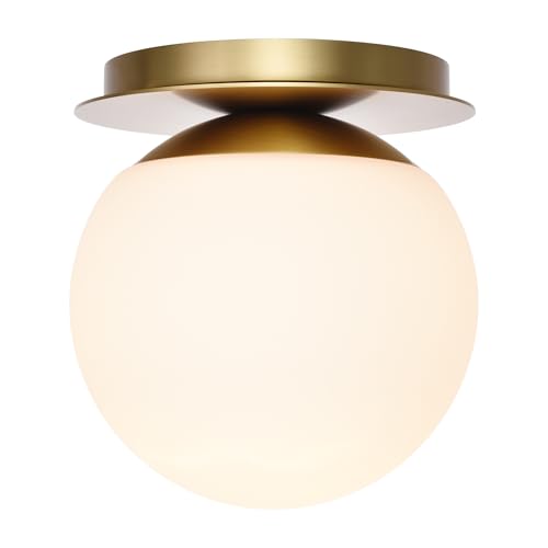 Wall Sconces, 1 Light Modern Globe Sconce in Aged Brass, Wall Light for Bedroom Bathroom Living Room & Hallway Vanity Lighting, Ceiling Light Fixture - color: Aged Brass, size: 1-Light