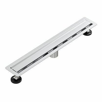 48 inch Linear Shower Drain with Tile Insert Grate Cover | Brushed 304 Stainless Steel Bonding Flange Linear Drain, Low Profile Linear Shower Drain with Hair Strainer - color: 48 in, size: Tile-insert