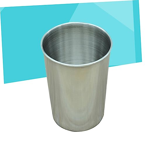 2pcs Stainless Steel Tumbler Versatile Cups for Toothbrush Beverages More Silver Finish Easy to Clean for Bathroom Kitchen Parties - size: 6X6cm