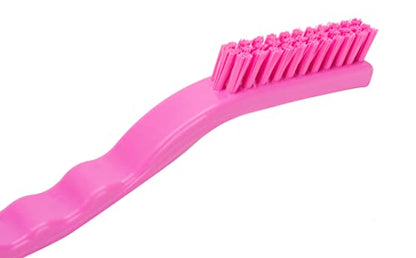 SPARTA Detail Brush Grout Brush, Crevice Brush with Hanging Hole for Bathroom, Kitchens, Countertop, Plastic, 9 Inches, Pink - color: Pink, size: 9 Inches