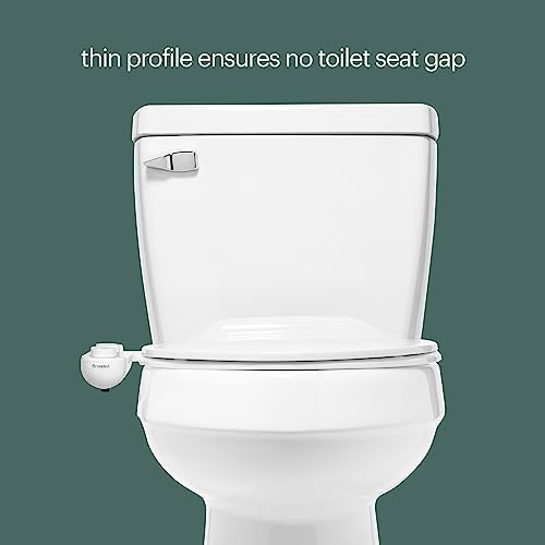 Brondell Fresh Spa Adjustable, Bidet Attachment FSA-25 for Toilet Seats with Adjustable Single Nozzle, Side Arm Control, Thin Profile, White (Dual Temperature) - style: Adjustable Nozzle Dual Temp