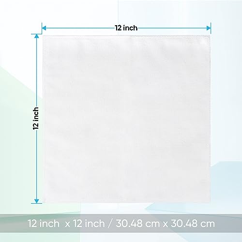 HOMEXCEL Microfiber Washcloths 12 Pack, Highly Absorbent and Soft Face Towel, Multi-Purpose White Wash Cloths for Bathroom, Hotel, Spa, Gym, and Kitchen, 12x12 Inch - color: White
