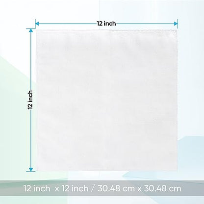 HOMEXCEL Microfiber Washcloths 12 Pack, Highly Absorbent and Soft Face Towel, Multi-Purpose White Wash Cloths for Bathroom, Hotel, Spa, Gym, and Kitchen, 12x12 Inch - color: White