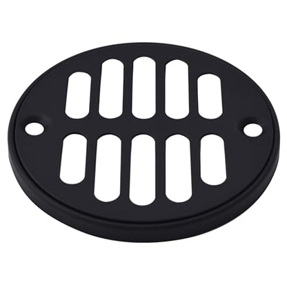 Westbrass R313-100-62 Square Brass Shower Tile with Round Strainer Grid Drain Cover and Crown Ring, Matte Black (100-Pack) - color: Matte Black, size: 100-Pack