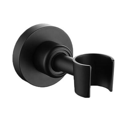 Shower Head Holder All Metal Handheld Shower Wand Bracket Adjustable Handheld Shower Head Holder Wall Mount Shower Wand Bracket Matte Black Finished - style: Black