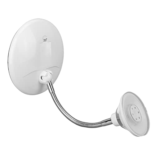 Magnifying Mirror, Flexible Gooseneck LED Lighted 10X Magnifying Makeup Mirror with Power Locking Suction Cup, 10X Magnification LED Fill Light Suction Cup Adjustable Gooseneck Makeup Mirror