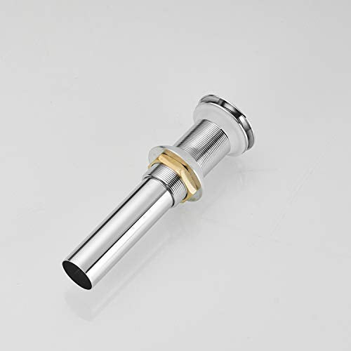 15/8" Bathroom Faucet Vessel Vanity Sink Pop up Drain Stopper Plug | without Overflow Fits Bathroom Standard Sink Hole 1-1/2" to 1-3/4" Polished Chrome Finish Push & Seal by Homevacious - color: Chrome, style: Without Overflow