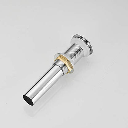 15/8" Bathroom Faucet Vessel Vanity Sink Pop up Drain Stopper Plug | without Overflow Fits Bathroom Standard Sink Hole 1-1/2" to 1-3/4" Polished Chrome Finish Push & Seal by Homevacious - color: Chrome, style: Without Overflow