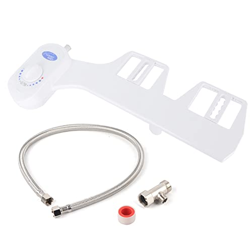 Bidet Attachment for Toilet, Dual Nozzle Non-Electric Bidet Sprayer with Adjustable Water Pressure, Self Cleaning Nozzles for Feminine and Rear Wash, Easy Installation for Home Bathroom