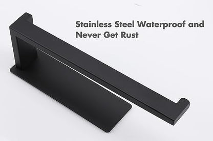 Hand Towel Holder, Strong Self Adhesive Hand Towel Ring, Thicken SUS304 Stainless Steel Hand Towel Bar/Rack, No Drilling Modern Hand Towel Hanger (Matte Black, 2 Pack 9 in) - color: Matte Black, size: 2 Pack 9 In
