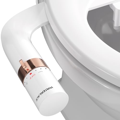 Bidet Attachment for Toilet Seat Sprayer - Non Electric Dual Nozzle with Cold Water - Self Cleaning Toilets Bathroom Spray for Butt Wash - Easy Slim Adjustable Pressure Control Rv Bidets Gifts - color: Rose Gold